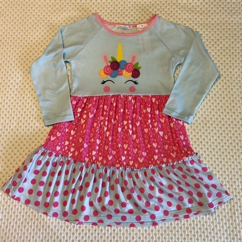SUNSHINE SWING - GIRLS UNICORN PAJAMA DRESS SIZE 8